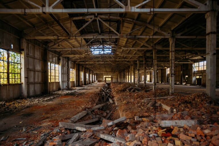 Stripped down warehouse — Demolishing & Remediation In Heatherbrae, NSW