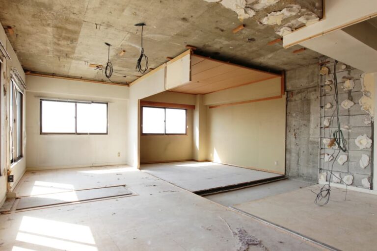 Stripped out home interior — Demolishing & Remediation In Heatherbrae, NSW